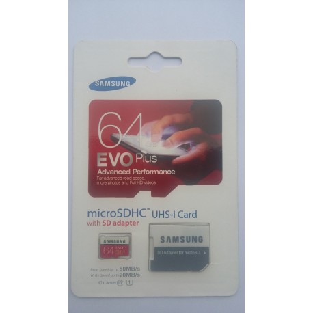 memory card 64 gb evo plus 80mbs