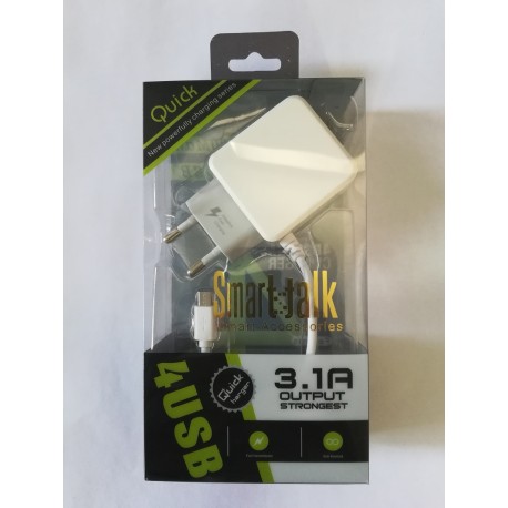 Smart Talk Quick Charger 4 USB 3.1A