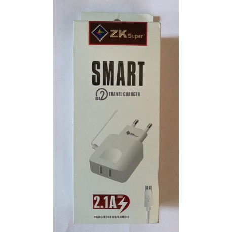 ZK 2.1A USB Super Smart Charger 8600