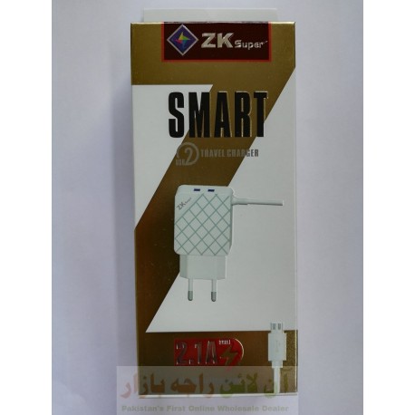 ZK Super 2.1A Smart Charger 3 in 1 for iphone 5-6-7