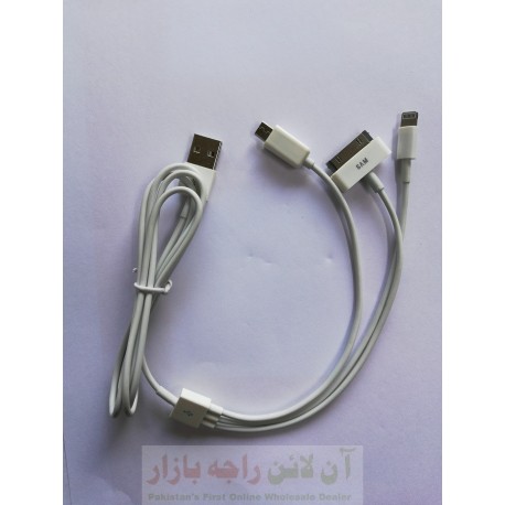 Data Cable High Quality 3 in 1 iphone 4 Micro 8600 iphone 4-5-6