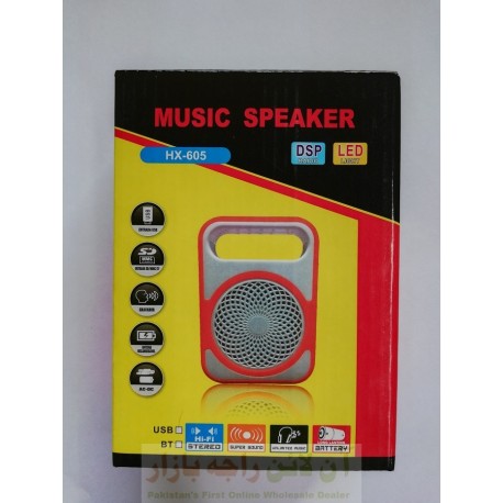 Music Speaker HX-605 with SD Card and USB Support