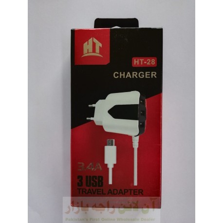 HT Premium Charger 3.4A HT-28 4 in 1 Micro 8600