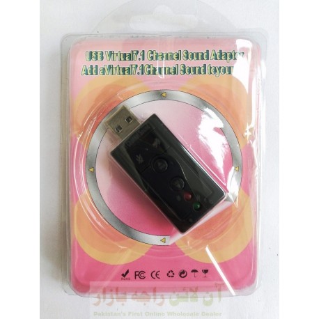 USB Sound Card with Virtual Channel Sound Adapter