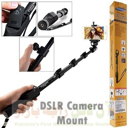 VUNTENG 1288 Remote Shutter Bluetooth Selfie Stick with DSLR Camera Mount Support