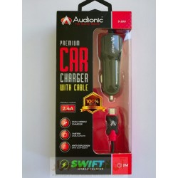 Audionic Premium Quality Car Charger S200 Micro 2.4A