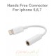 Hands Free Audio AUX Connector for iphone 5-6-7