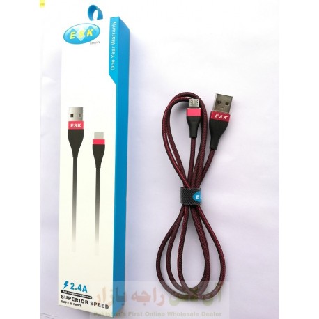 Data Cable ESK Long Life Superior Speed 2.4A Micro 8600
