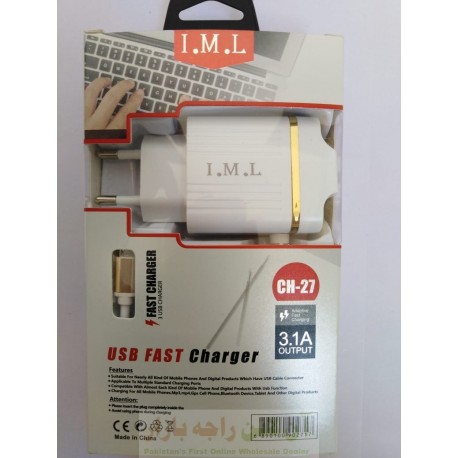 IML 3USB Auto ID Fast Travel Charger 3.1A Micro 8600