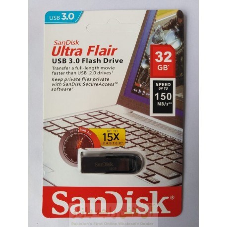 High Speed SanDisk 32GB Memory Card Ultra Flair