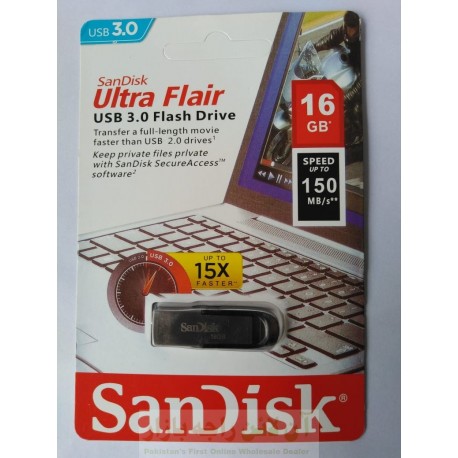 High Speed SanDisk 16GB Memory Card Ultra Flair