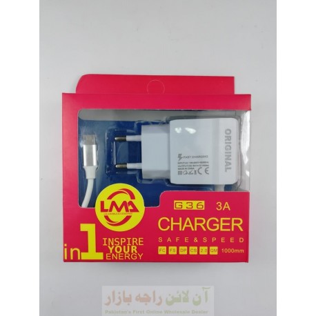 LMA Original Safe & Fast Charger 3A Micro 8600 G36