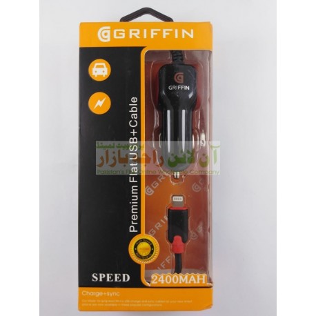 Griffin Premium iPhone Car Charger 2.4 with Usb Port