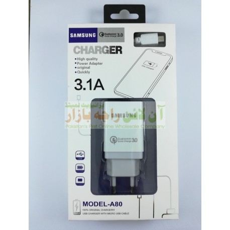 High Quality SAMSUNG Qualcomm 3 Charger 3.1A Micro 8600 A80