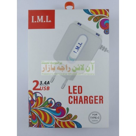 IML 3.4A E LED Type-C Travel Charger