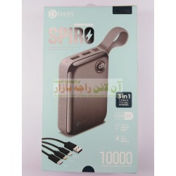 Dany SPIRO 10000mah Power Bank with 3in1 Cable
