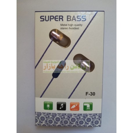 Super Bass Metal Head High Quality Hands Free F-30