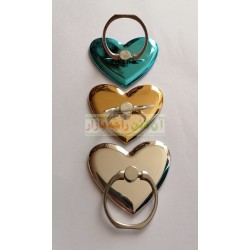 Shining Heart Shaped Mobile Back Ring Clip