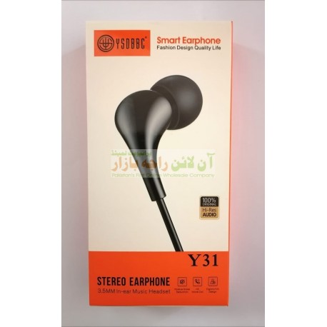 YSDBBC Extra Bass Stylish Stereo Hands Free Y-31