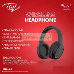 itel Original Premium Sound Adjustable Wireless Headphone IEB-81