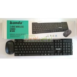 Banda 2.4 GHz Wireless Combo Floating Keycaps Keyboard Mouse W-500
