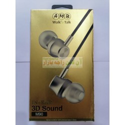 AMB 3D Sound Noise Isolation Metal Head Earphones M-90