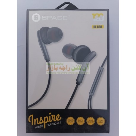 SPACE Branded Sweat Resistant Premium Earphone IN-520