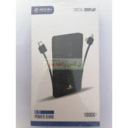 RONIN Brand Digital Display 10000mah Power Bank with 3 Cables R-72