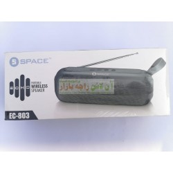 Space Branded Echo Sound Wireless Speaker with FM Radio EC-803
