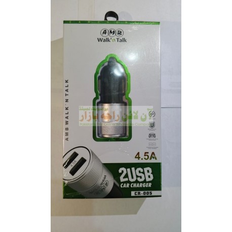 AMB Walk.N Talk Car Charger 2USB 4.5A CR-005