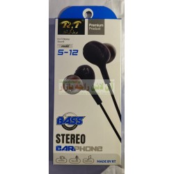 R.T Stereo Earphone Super Bass S-12