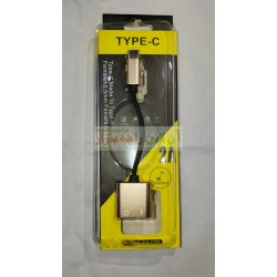 Type C Made To Type C Female +3.5mm Adapter 2A JH-020