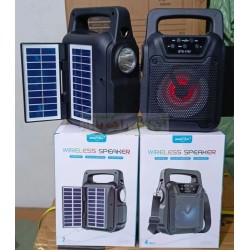 Grectnice Wireless Speaker 4Inch Solar Charging Flash Light GTS-1767