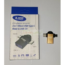X-Tend OTG Adapter Converter 2In 1 Micro USB Type C