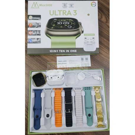 Max 3000 Ultra 3 10 In 1 With Earphone
