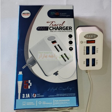Travel Charger 5 Ports 3.1A